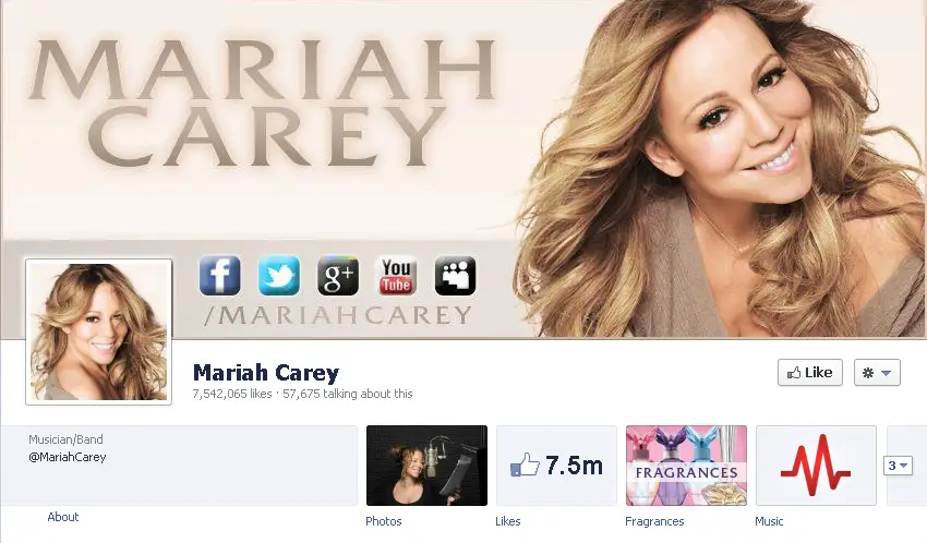 mariah carey facebook