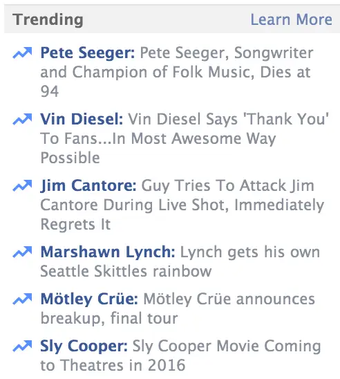 Facebook Trending Topics Marketing Via @agencyentourage