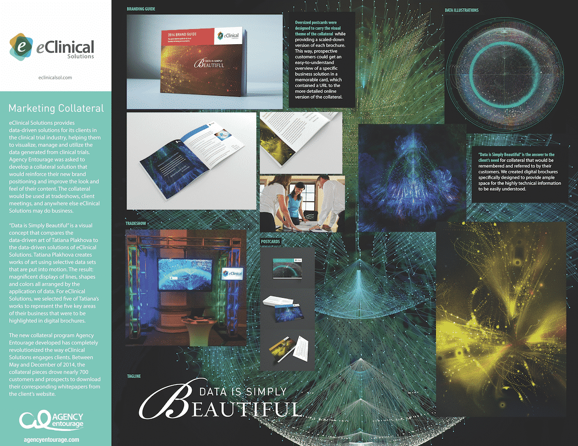 Data is simply beautiful print campaign of the year